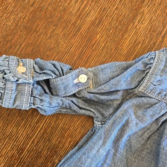 Ralph Lauren, Baby Girl Chambray Shortall, Size 3 Months - Picture 10 of 14